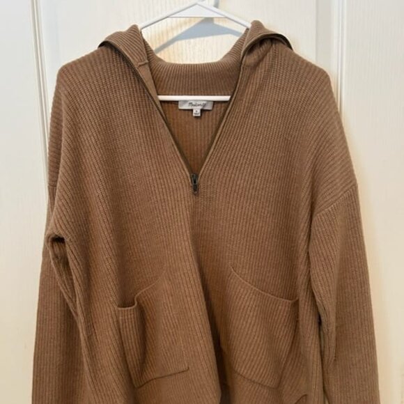 MADEWELL V-NECK ZIP SWEATER - Picture 1 of 4